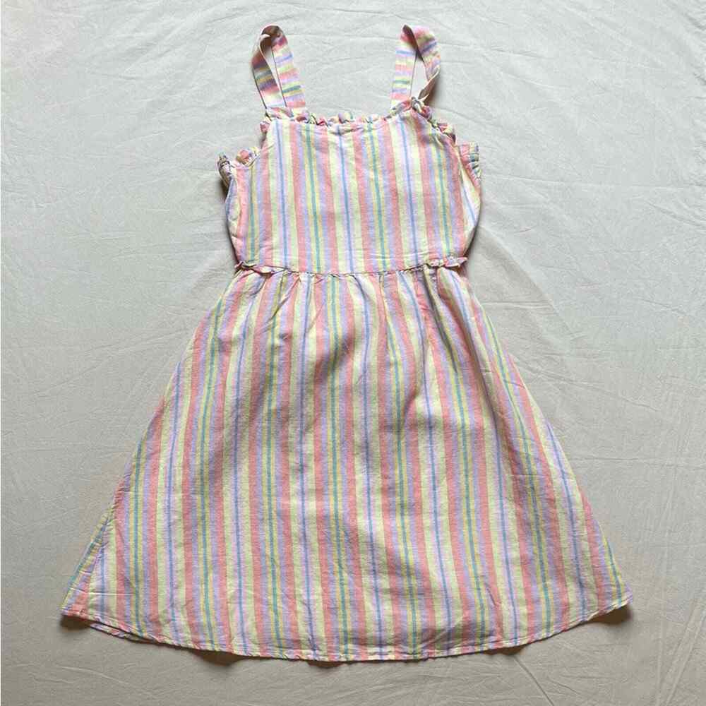 NWT J. Crew Crewcuts Colorful Striped Cut Out Back Sun Dress Girls Size 10